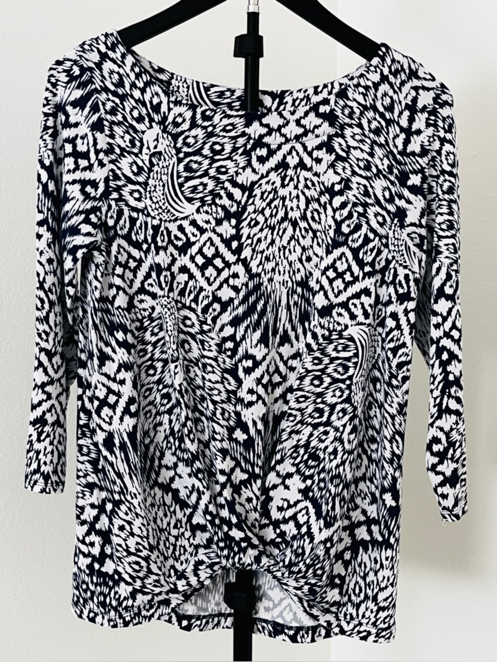 🌴 Lilly Pulitzer Blue + White Top | Palm Beach Chic | Luxe Pima Cotton Modal M